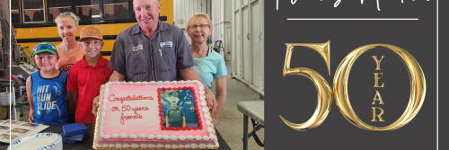 Technician Francis Manlick Celebrates 50 Year Anniversary Milestone